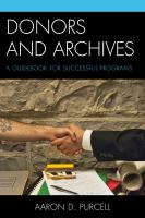 Donors and archives a guidebook for successful programs /