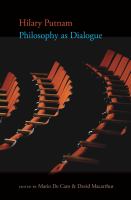 Philosophy as dialogue /