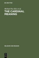 The Cardinal Meaning : Essays in Comparative Hermeneutics: Buddhism and Christianity.