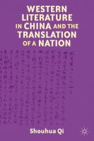 Western literature in China and the translation of a nation /