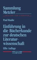 Einführung in die Bücherkunde zur deutschen Literaturwissenschaft /