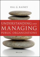 Understanding and managing public organizations