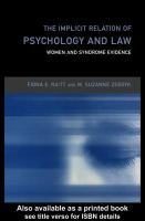 The implicit relation of psychology and law women and syndrome evidence /