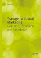 Transgenerational Marketing Evolution, Expansion, and Experience /