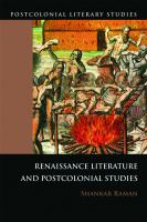 Renaissance literature and postcolonial studies /