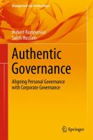 Authentic Governance Aligning Personal Governance with Corporate Governance /