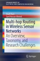 Multi-hop Routing in Wireless Sensor Networks An Overview, Taxonomy, and Research Challenges /