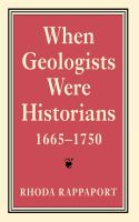 When geologists were historians, 1665-1750 /