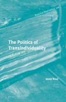 The Politics of Transindividuality.