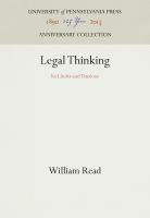 Legal thinking : its limits and tensions /