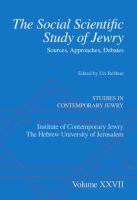 The Social Scientific Study of Jewry : Sources, Approaches, Debates.