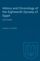 History and chronology of the eighteenth dynasty of Egypt : seven studies /