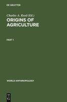 The origins of agriculture /