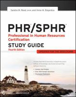 PHR/SPHR Professional in Human Resources certification study guide /