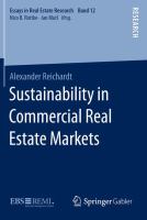 Sustainability in Commercial Real Estate Markets