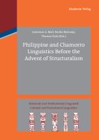 Philippine and Chamorro Linguistics Before the Advent of Structuralism.