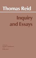 Thomas Reid's Inquiry and essays /