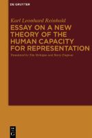 Essay on a New Theory of the Human Capacity for Representation.