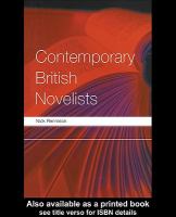 Contemporary British Novelists.