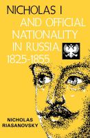 Nicholas I and official nationality in Russia, 1825-1855 /