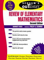 Schaum's outline of review of elementary mathematics