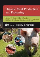 Organic Meat Production and Processing.