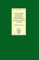 El discurso colonial en textos novohispanos : espacio, cuerpo y poder /