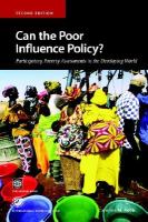 Can the poor influence policy? participatory poverty assessments in the developing world /