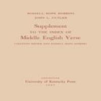 Supplement to the Index of Middle English Verse.