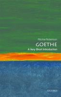 Goethe : a very short introduction. /