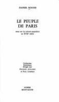 Le peuple de Paris : essai sur la culture populaire au XVIIIe siècle /