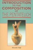 Introduction to the composition of the Pentateuch /