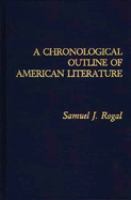 A chronological outline of American literature /