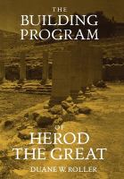 The building program of Herod the Great /