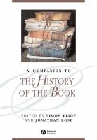 Companion to the History of the Book.