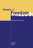 Powers of freedom : reframing political thought /