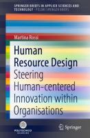 Human Resource Design Steering Human-centered Innovation within Organisations /