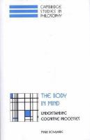 The body in mind understanding cognitive processes /