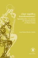 ¿Qué significa transformarnos?. Aproximación a la noción de transformación en Pierre Hadot.