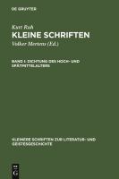 Kleine Schriften /