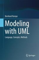 Modeling with UML Language, Concepts, Methods /
