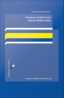European Contract Law and the Welfare State.