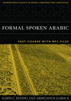 Formal spoken Arabic FAST course with MP3 files /