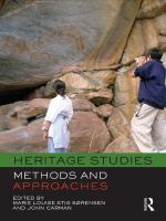 Heritage studies methods and approaches /