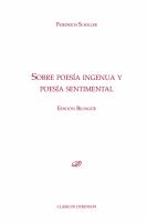 Sobre poesia ingenua y poesia sentimental