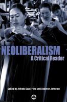 Neoliberalism : A Critical Reader.