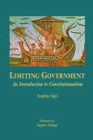 Limiting Government : an Introduction to Constitutionalism.