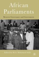 African Parliaments : Between Governance and Government.
