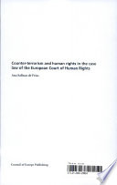 Counter-terrorism and human rights in the case law of the European Court of Human Rights /