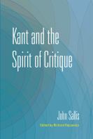 Kant and the Spirit of Critique.